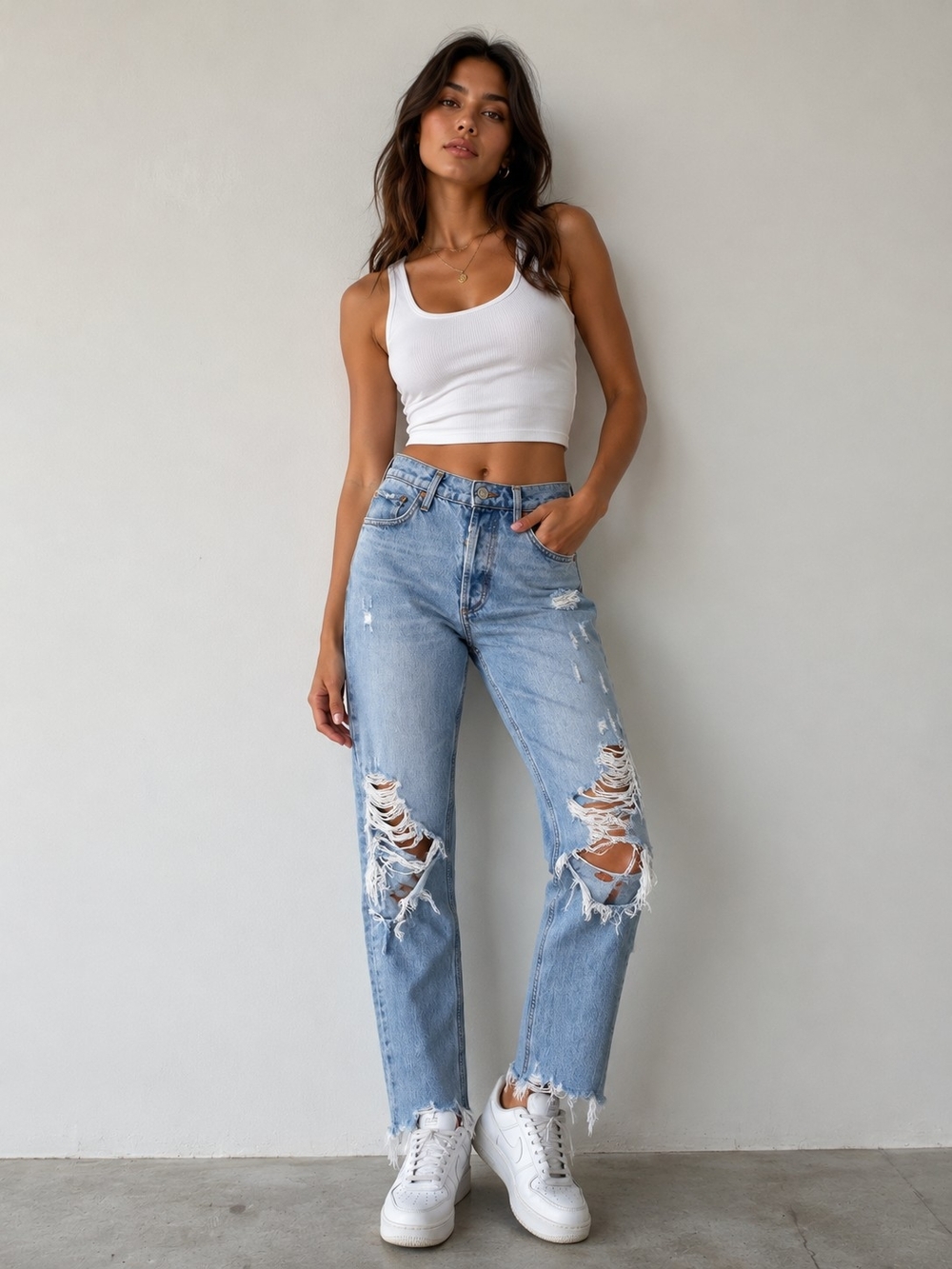 Agolde Light Blue Distressed Boyfriend Jeans
